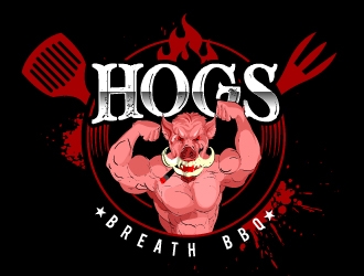 HOGS BREATH BBQ  logo design by Suvendu