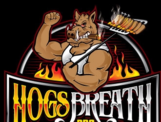 HOGS BREATH BBQ  logo design by REDCROW