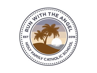 Run with the Angels logo design by UWATERE