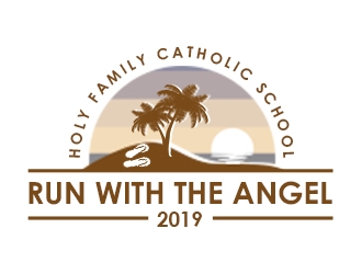 Run with the Angels logo design by UWATERE
