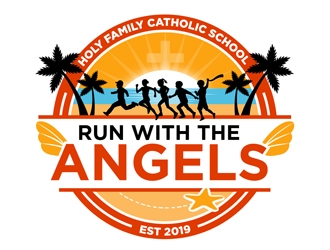 Run with the Angels logo design by CreativeMania