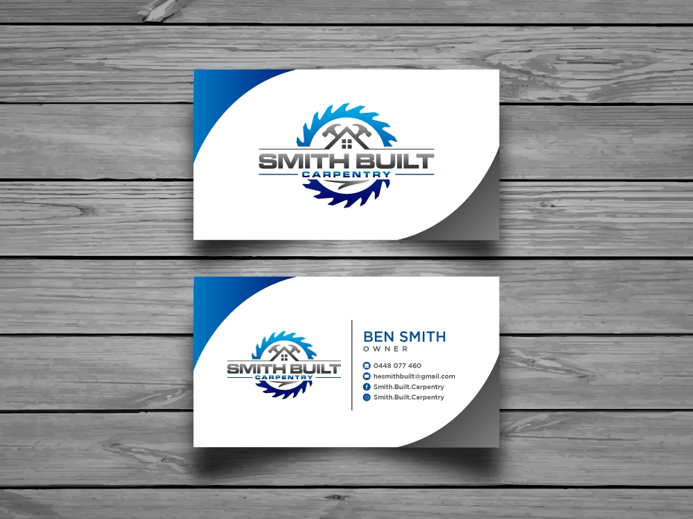 Smith Built Carpentry logo design by labo