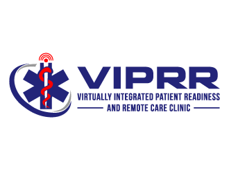 Virtually Integrated Patient Readiness and Remote Care (VIPRR) Clinic logo design by akilis13