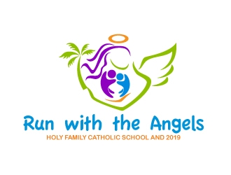 Run with the Angels logo design by Dawnxisoul393