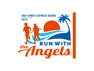 Run with the Angels logo design by Mbezz