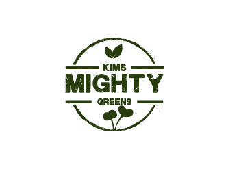 Kims Mighty Greens logo design by Donadell