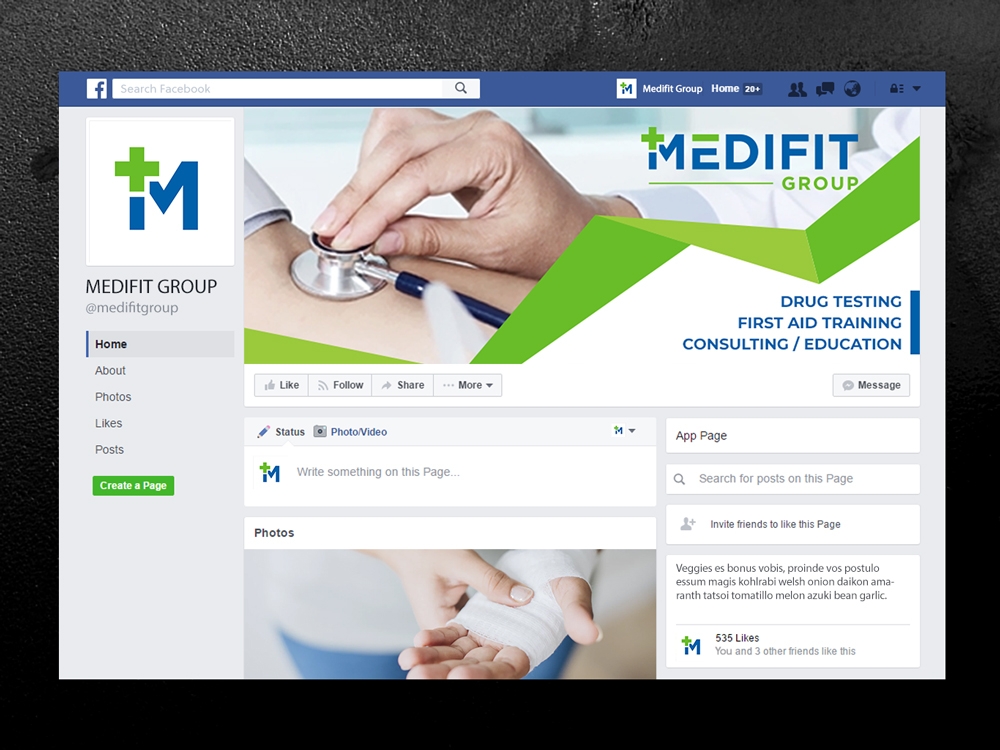 MediFit Group logo design by akilis13