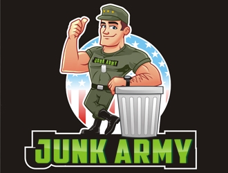 Junk Army logo design by nikkl