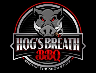 HOGS BREATH BBQ  logo design by jaize