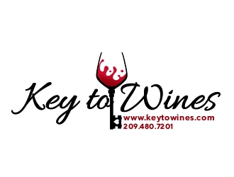 Key To Wines logo design by Roma