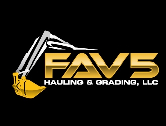 FAV5 Hauling & Grading, LLC logo design by ElonStark