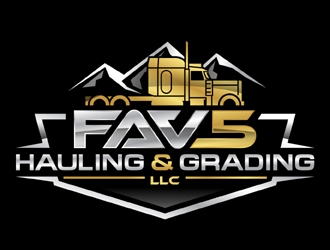 FAV5 Hauling & Grading, LLC logo design by MAXR