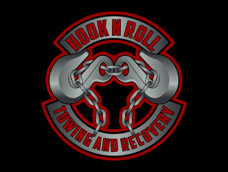 Hook and Roll towing and recovery logo design by Kruger