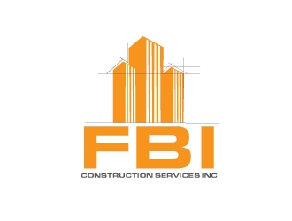 FBI Construction services inc  logo design by ElonStark