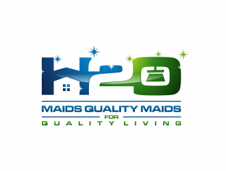 H2O Maids Quality Maids for Quality Living logo design by ammad