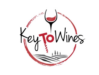 Key To Wines logo design by REDCROW