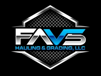 FAV5 Hauling & Grading, LLC logo design by xteel