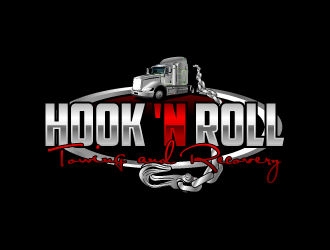 Hook and Roll towing and recovery logo design by torresace