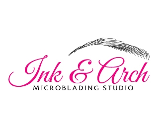 Ink & Arch Microblading Studio logo design by ElonStark