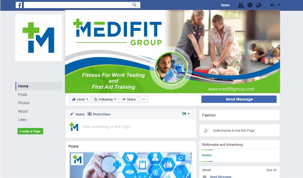 MediFit Group logo design by ManishKoli