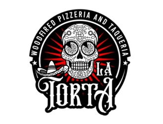 La Torta Woodfired Pizzeria and Taqueria logo design by DreamLogoDesign