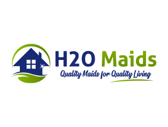 H2O Maids Quality Maids for Quality Living logo design by akilis13
