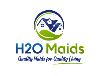 H2O Maids Quality Maids for Quality Living logo design by akilis13
