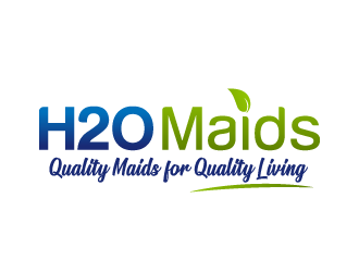 H2O Maids Quality Maids for Quality Living logo design by akilis13