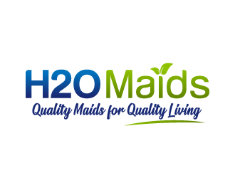 H2O Maids Quality Maids for Quality Living logo design by akilis13