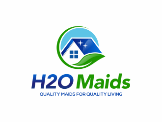 H2O Maids Quality Maids for Quality Living logo design by ingepro