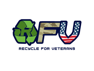 Recycle For Veterans (RFV) logo design by IanGAB