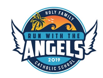 Run with the Angels logo design by REDCROW