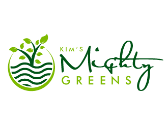 Kims Mighty Greens logo design by akilis13