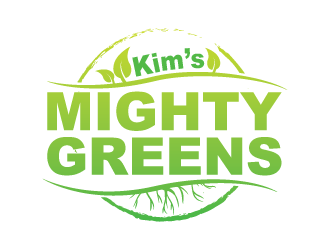 Kims Mighty Greens logo design by ZenBlackMamba
