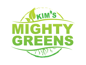 Kims Mighty Greens logo design by ZenBlackMamba