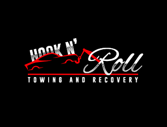 Hook and Roll towing and recovery logo design by Roco_FM
