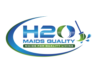 H2O Maids Quality Maids for Quality Living logo design by IrvanB
