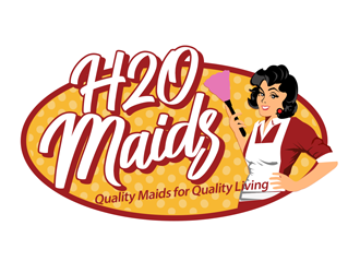 H2O Maids Quality Maids for Quality Living logo design by kunejo