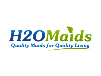 H2O Maids Quality Maids for Quality Living logo design by akilis13