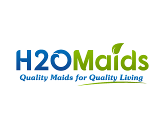 H2O Maids Quality Maids for Quality Living logo design by akilis13