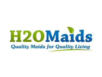 H2O Maids Quality Maids for Quality Living logo design by akilis13
