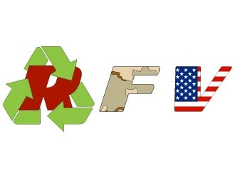 Recycle For Veterans (RFV) logo design by bulatITA