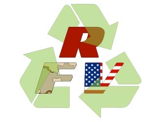 Recycle For Veterans (RFV) logo design by bulatITA