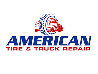 American Tire & Truck Repair logo design by 3Dlogos