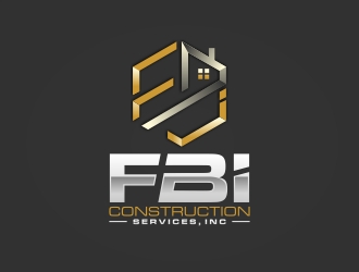 FBI Construction services inc  logo design by totoy07