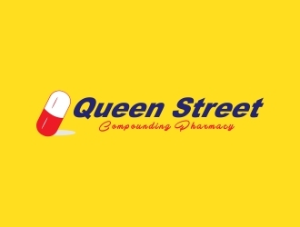 Easy script compounding pharmacy or Queen street Compounding Pharmacy logo design by naldart