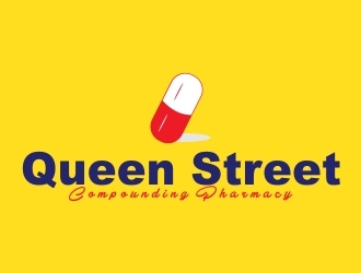 Easy script compounding pharmacy or Queen street Compounding Pharmacy logo design by naldart