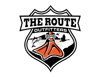 The Route Outfitters  logo design by DreamLogoDesign