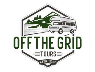 Off the Grid Tours logo design by Conception