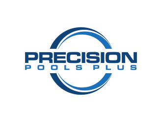 Precision Pools Plus  logo design by RIANW